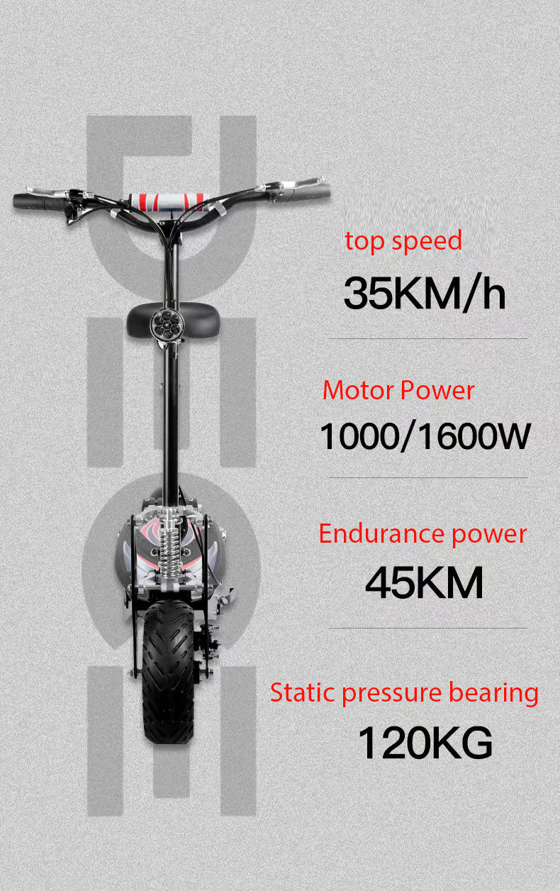 48V 1000W 1600W two-wheel folding electric scooter, electric mobility scooter, bed sports EVO, vankehui