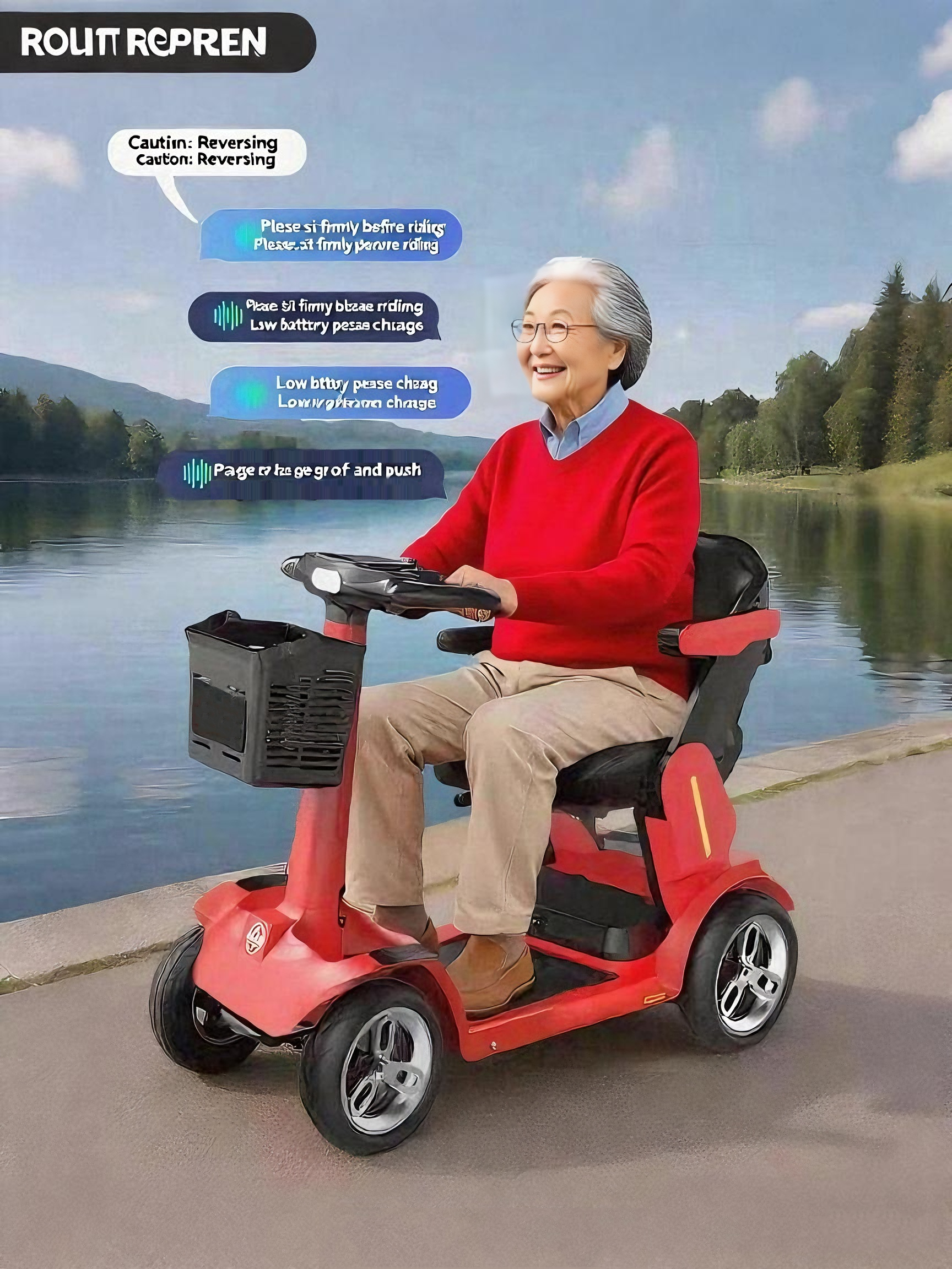 Us overseas warehouse shipment: Elderly lithium battery four-wheel mobility scooters, ROVORON, REYWMER, Paiseec, S3, W1
