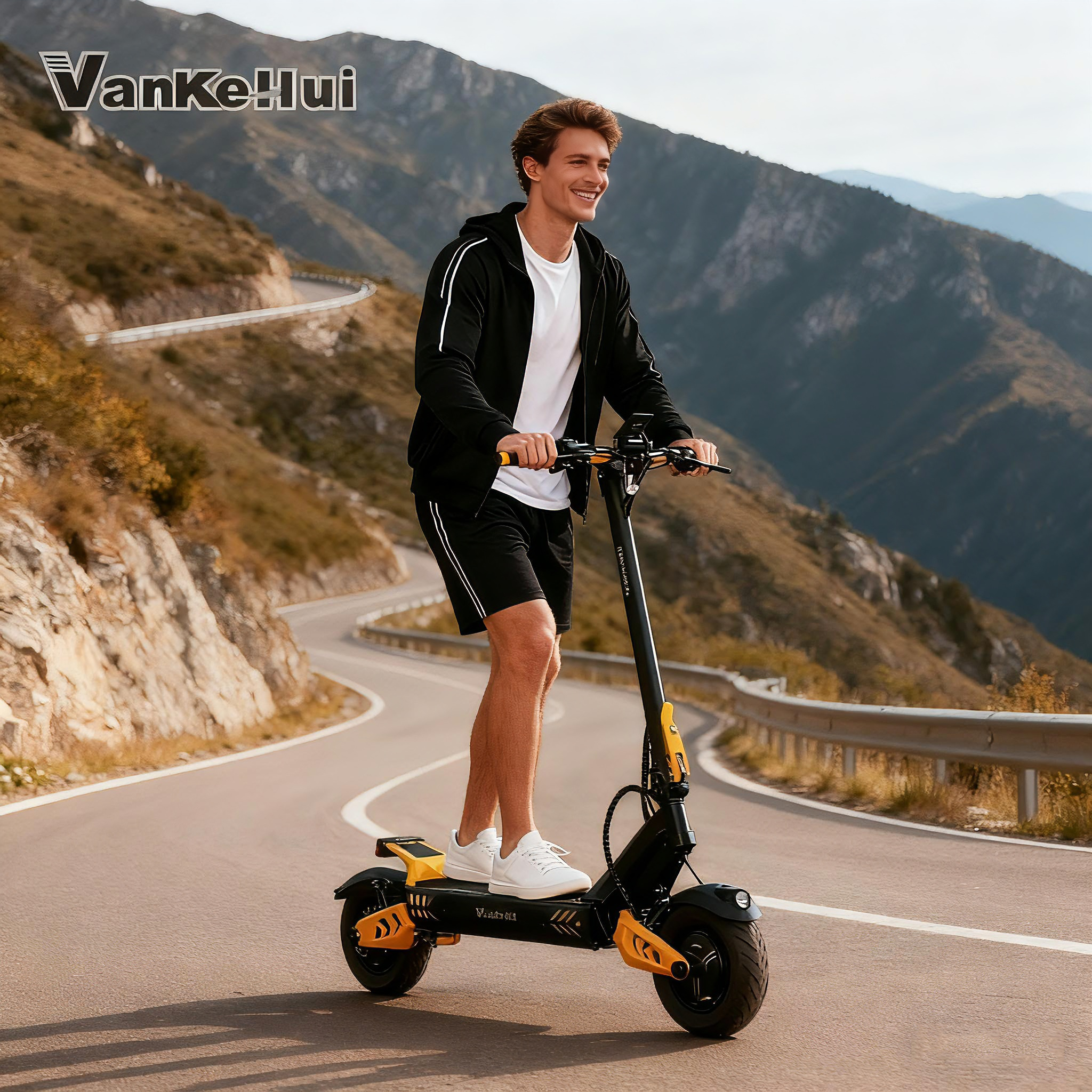 Supports OEM/ODM, LOGO customization, two-wheeled electric scooters, skateboard leisure outdoor transportation tools, dual-drive folding lithium battery two-wheeled flatbed trucks, Vanke Hui, 1600V, 60V