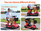 Mass production of new elderly mobility scooters, four-wheel electric anti-drop scooters for the elderly, overseas warehouse, ROVORON, REYWMER, Paiseec