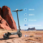 Two-wheel lithium battery off-road dual-drive high-power electric scooter factory customization two-wheel adult folding off-road electric scooter