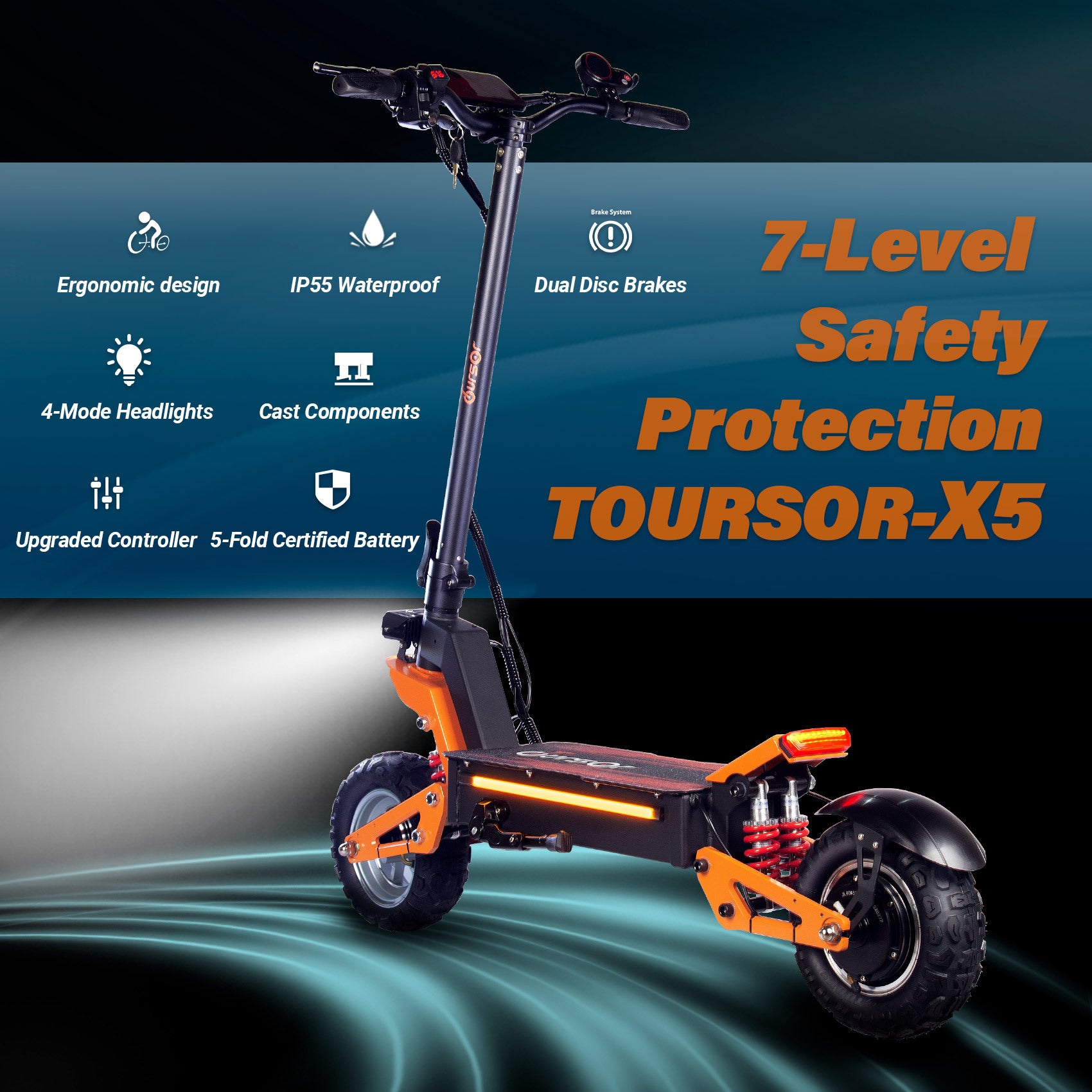 11-inch off-road electric scooter 48V1200W single drive, one-piece consignment from overseas warehouses in Europe, the United States and the United Kingdom