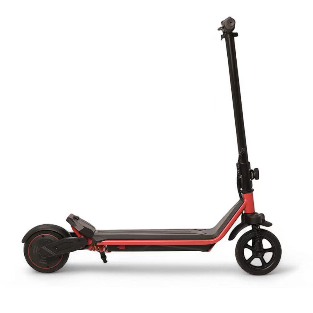The new 6.5-inch LED screen 150W children's electric scooter has adjustable and foldable standing poles and 24V 150W front and rear shock absorbers