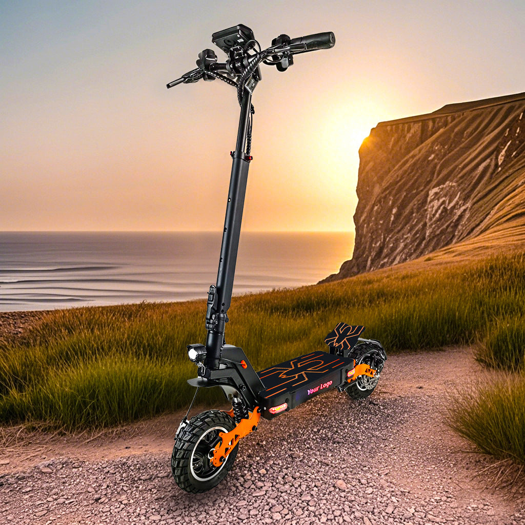 48v 20AH Dual-shock absorption off-road electric scooter, adult standing bike, high-power folding electric scooter, long range