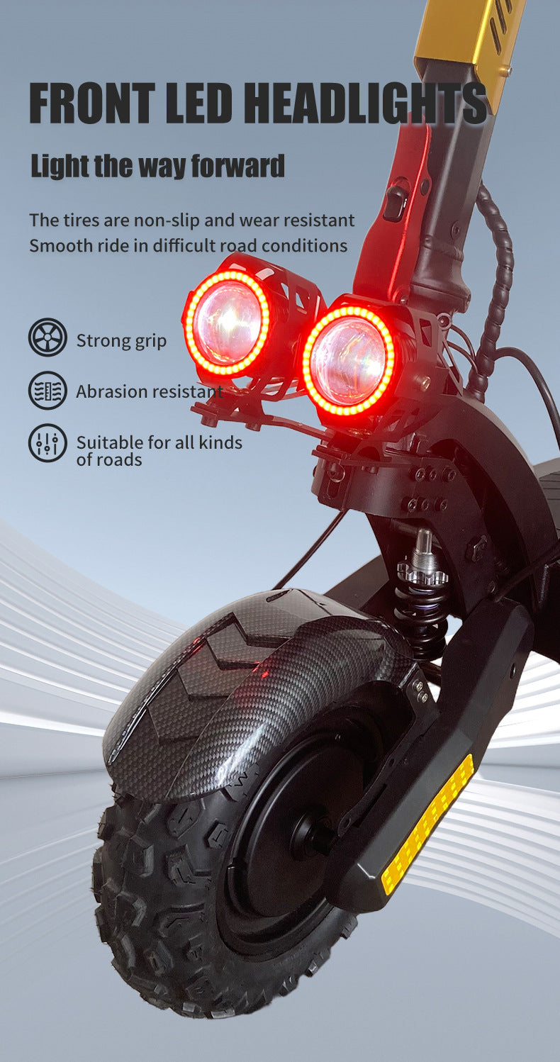 11-inch 48V15AH single and dual drive high-power electric scooter, 3500W adult outdoor high-speed long-range off-road vehicle, E-scooter two-wheeled commuter vehicle, lithium electric vehicle