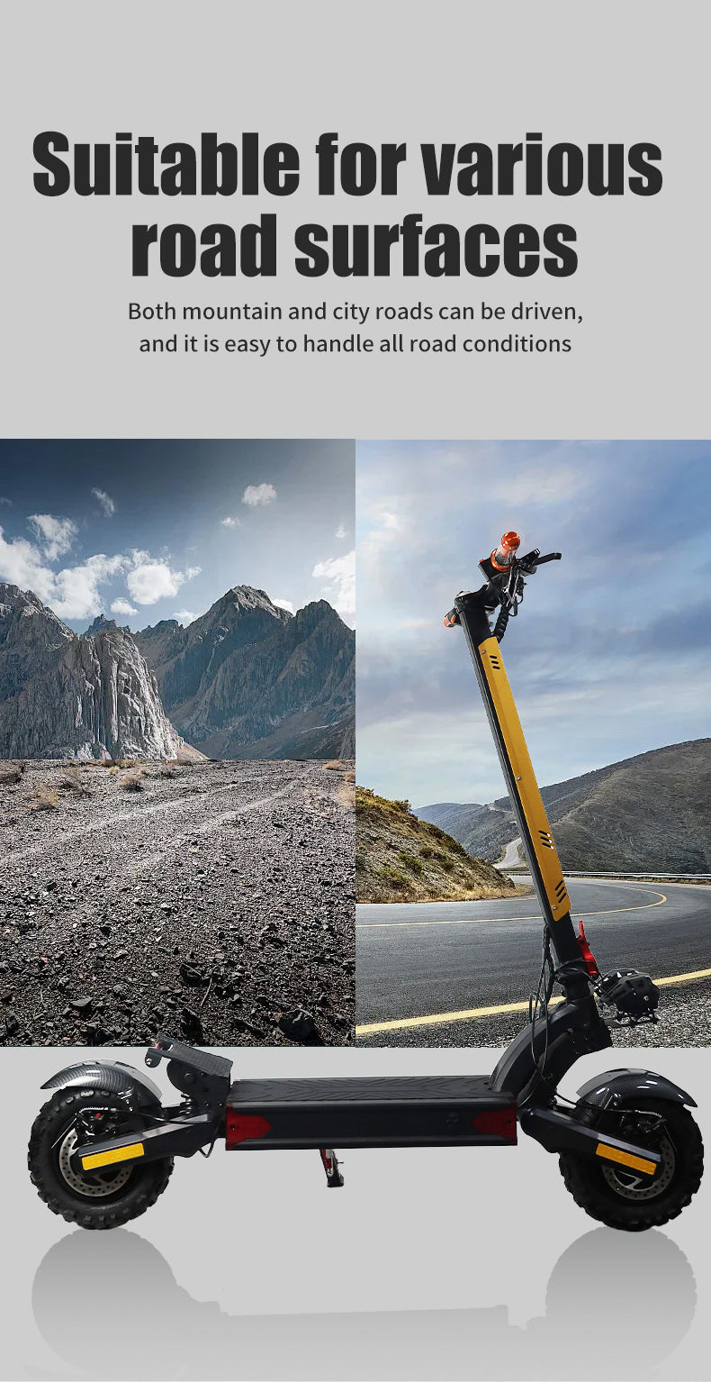 11-inch 48V15AH single and dual drive high-power electric scooter, 3500W adult outdoor high-speed long-range off-road vehicle, E-scooter two-wheeled commuter vehicle, lithium electric vehicle