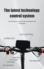 11-inch 48V15AH single and dual drive high-power electric scooter, 3500W adult outdoor high-speed long-range off-road vehicle, E-scooter two-wheeled commuter vehicle, lithium electric vehicle