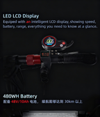 48v 500w adult E-scooter with dual shock absorption, M4 pro European off-road electric scooter