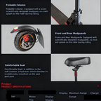 48v 500w adult E-scooter with dual shock absorption, M4 pro European off-road electric scooter