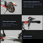 48v 500w adult E-scooter with dual shock absorption, M4 pro European off-road electric scooter