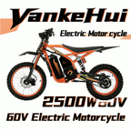VankeHui，two-wheel electric motorcycles, 60V 2500W 27AH，Electric mobility scooter, unisex electric vehicle, long range, front and rear oil disc brakes
