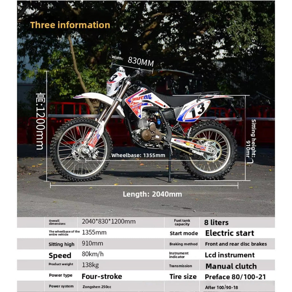 Factory direct sales of high-end 250Cc off-road motorcycles, national four-fuel injection M4, can be registered for mountain bike trails, motorcycles, electric motorcycles, mountain bikes, off-road bikes and racing cars