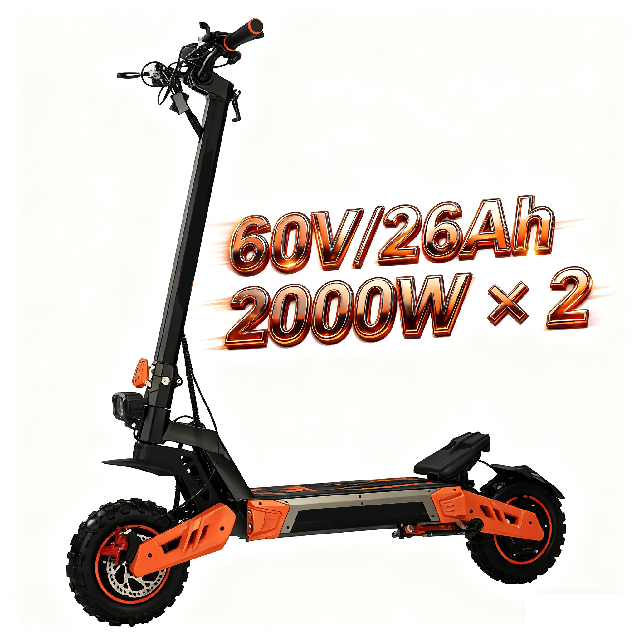 supporting OEM/ODM and LOGO customization，60V 26AHDual-drive lithium battery folding scooters, two-wheel flatbed scooters