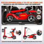 Mobility Scooter, Foldable Mobility Scooter, for Adults/Seniors, Device w36V/21Ah Extended Battery, 6mph Max, 265lbs Loading, 756Wh Lithium Battery