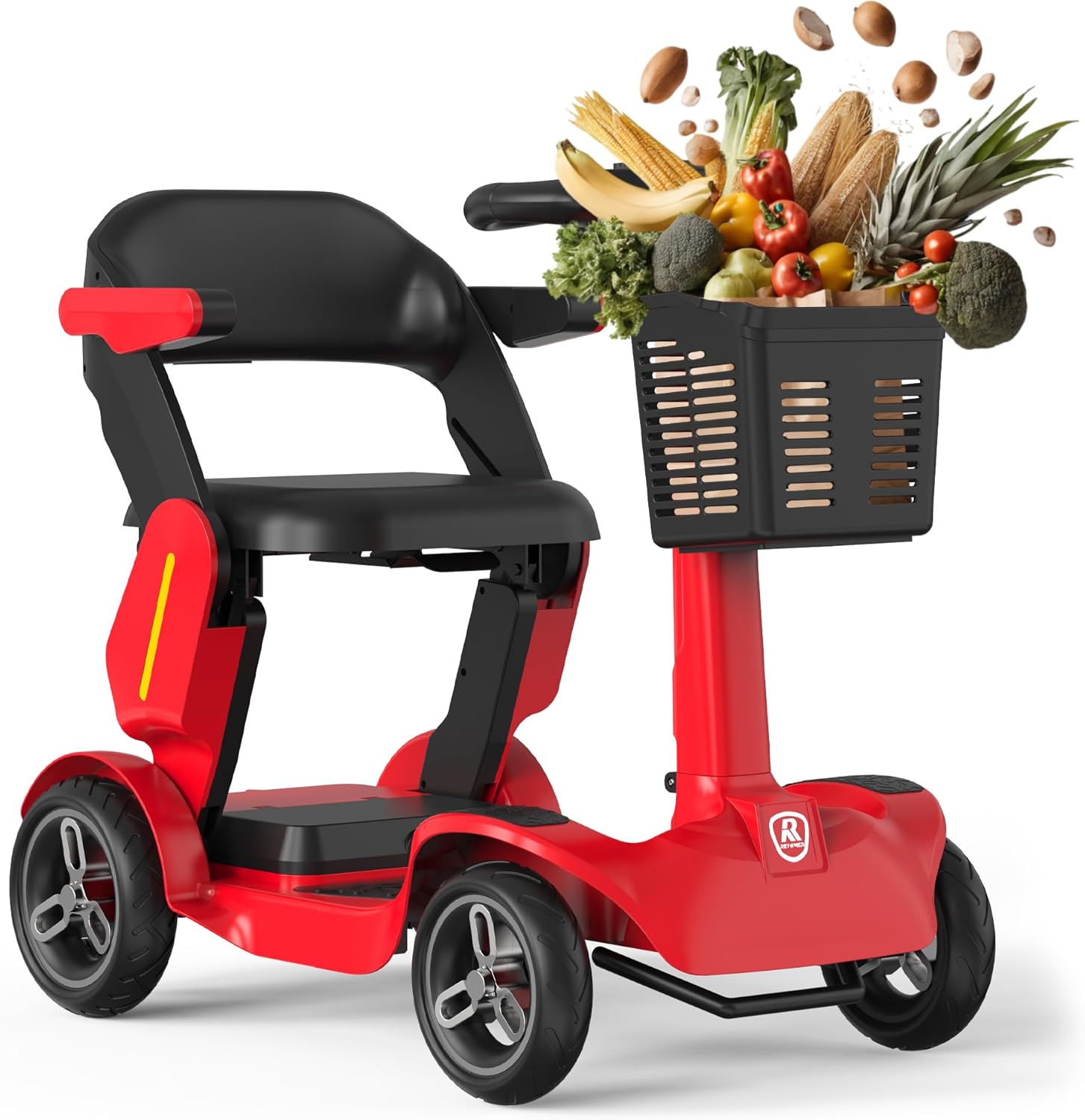 Mobility Scooter, Foldable Mobility Scooter, for Adults/Seniors, Device w36V/21Ah Extended Battery, 6mph Max, 265lbs Loading, 756Wh Lithium Battery