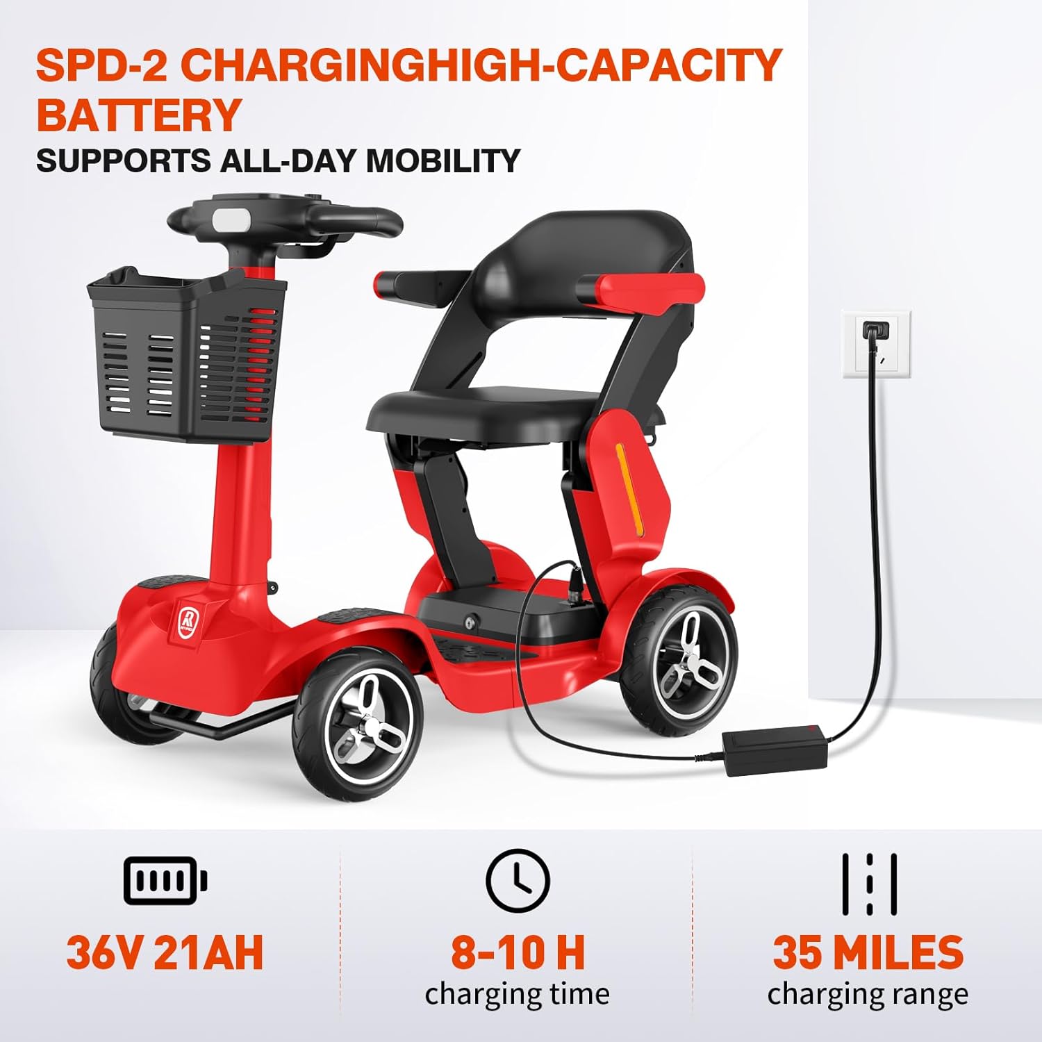 Mobility Scooter for Adults - 35 Mile Range, 6MPH Max Speed, Foldable Mobility Scooter withreywmer.com https://www.reywmer.com Comfort Seat & Basket, Lightweight 79lbs for Seniors and Commuters