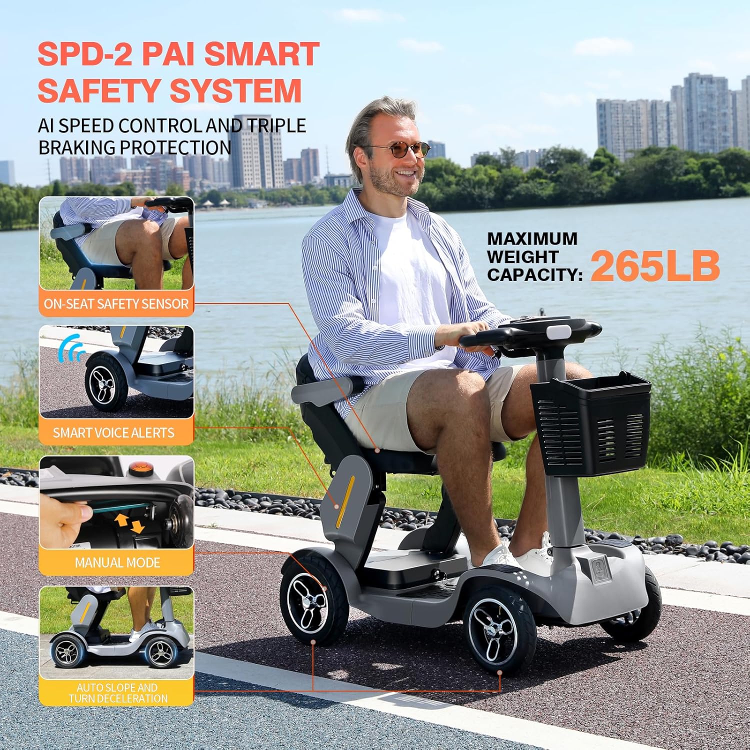 Mobility Scooter for Adults - 35 Mile Range, 6MPH Max Speed, Foldable Mobility Scooter withreywmer.com https://www.reywmer.com Comfort Seat & Basket, Lightweight 79lbs for Seniors and Commuters