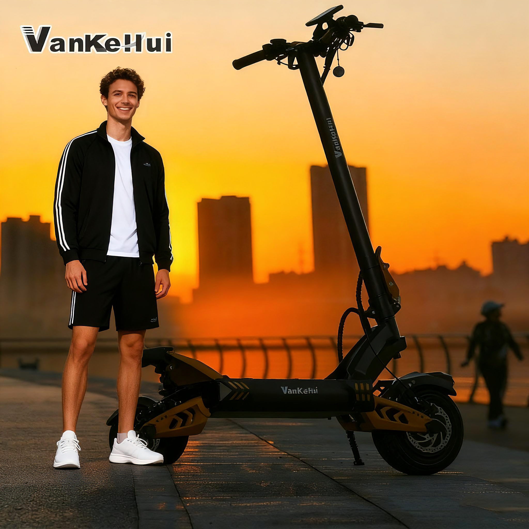 Two-wheel lithium battery off-road dual-drive high-power electric scooter factory customization two-wheel adult folding off-road electric scooter