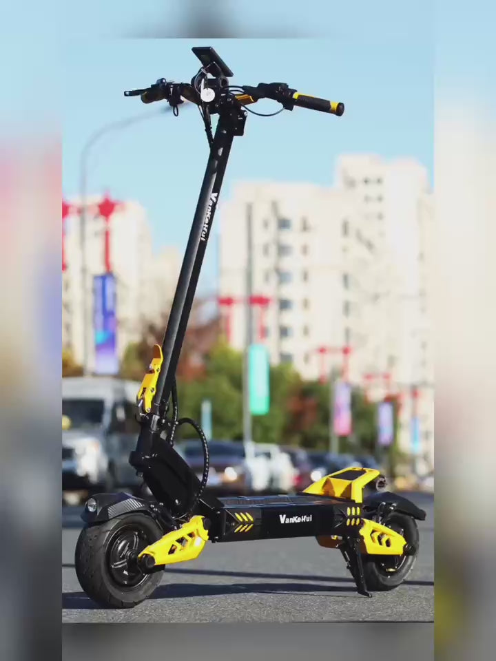 Dual drive 48V 21AH Stylish, cool and stylish, premium two-wheel lithium battery electric scooter VankeHui, 1600W 60V dual-drive electric scooter